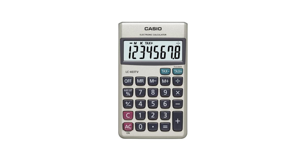 Casio Portable Calculator LC403 8 digit LC403